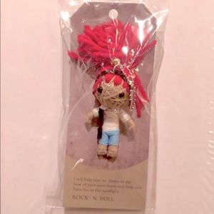 Cute Rock'n'Roll Voodoo doll keychain✨